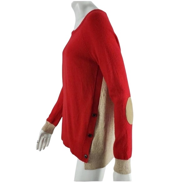 J. Crew Factory Sweaters J Crew Elbow Patch Sweater Scoop Neck